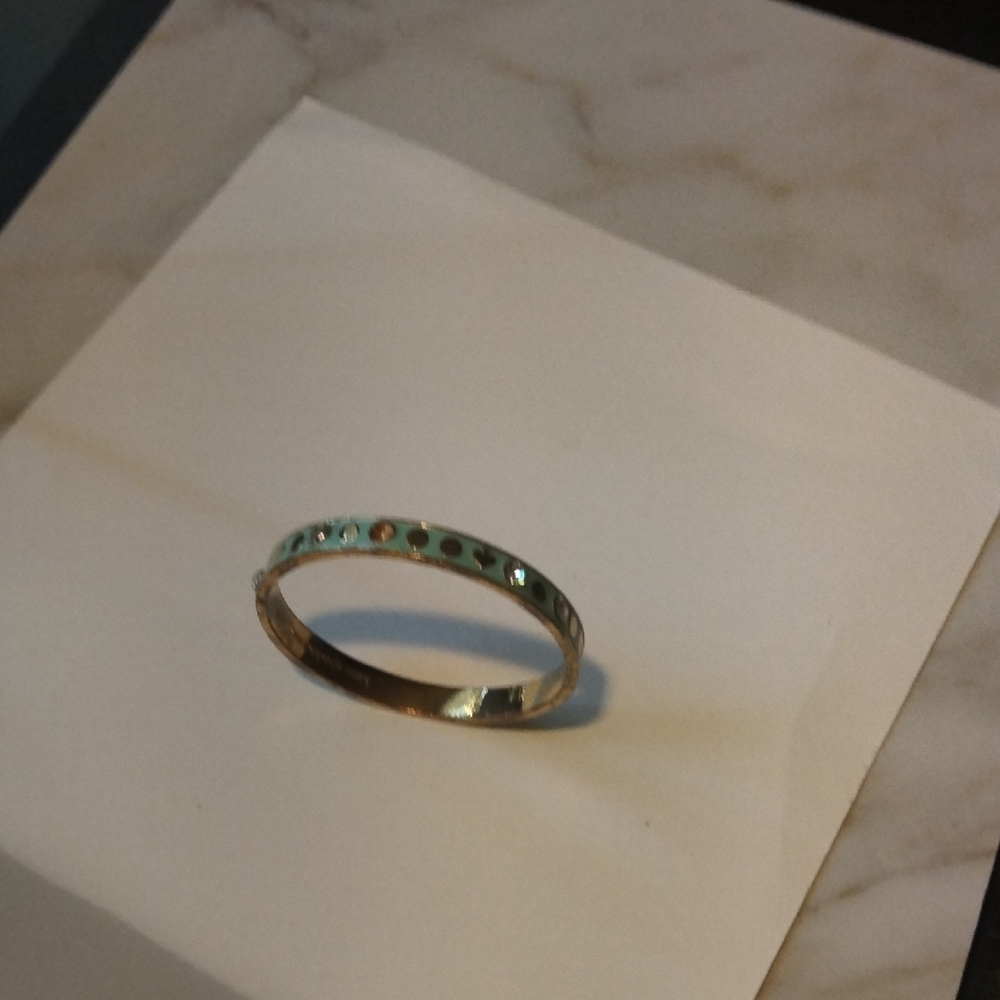 Kate Spade Gold Green bangle bracelet - Picture 6 of 6
